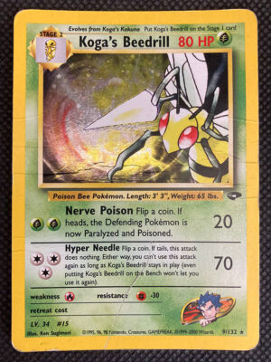 Koga's Beedrill - Gym Challenge 9/132 - Inglese - HOLO - Poor