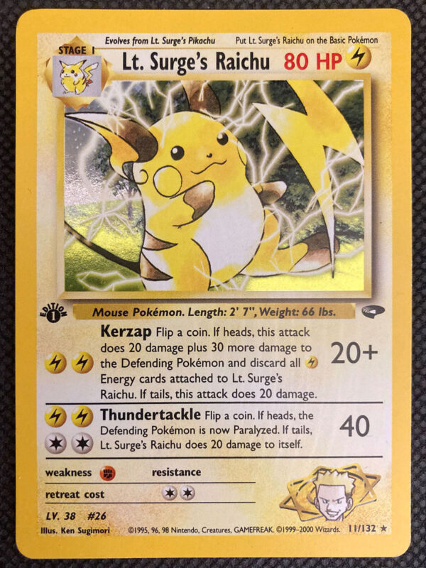 Lt. Surge's Raichu - 1 Edizione - Gym Challenge 11/132 - Inglese - HOLO - Good