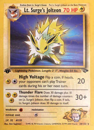 Lt. Surge's Jolteon - 1 Edizione - Gym Challenge 28/132 - Inglese - Played