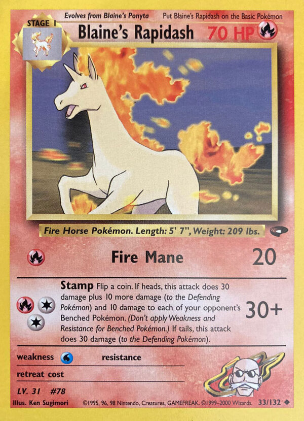 Blaine's Rapidash - Gym Challenge 33/132 - Inglese - Very Good