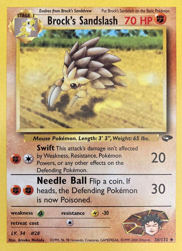 Brock's Sandslash - Gym Challenge 36/132 - Inglese - Near Mint