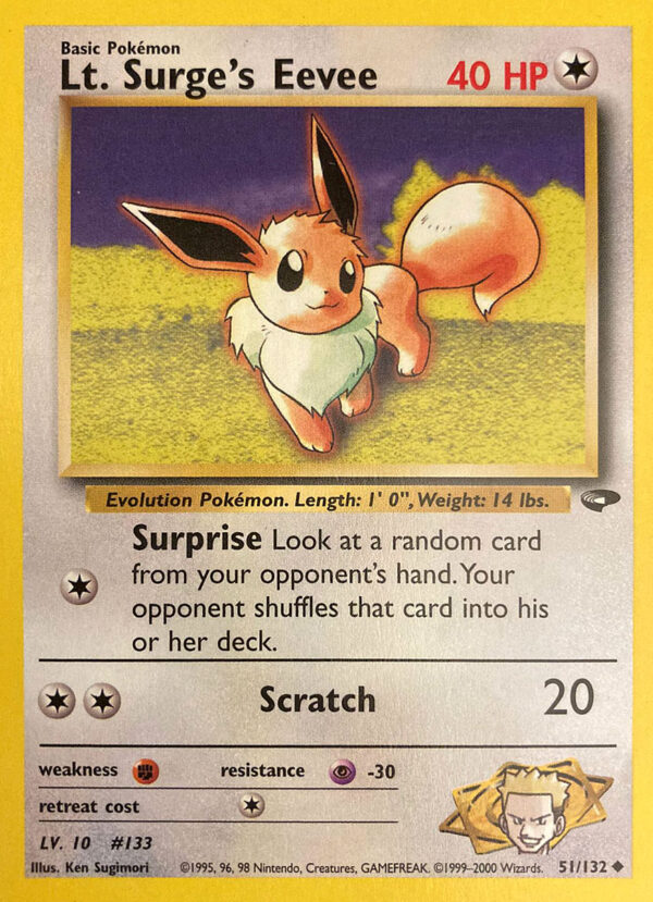 Lt. Surge's Eevee - Gym Challenge 51/132 - Inglese - Near Mint