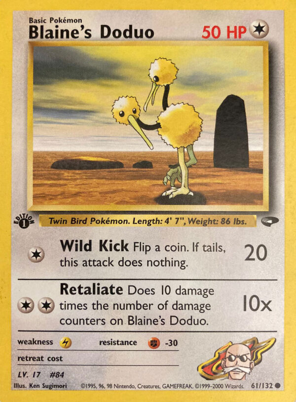 Blaine's Doduo - 1 Edizione - Gym Challenge 61/132 - Inglese - Good