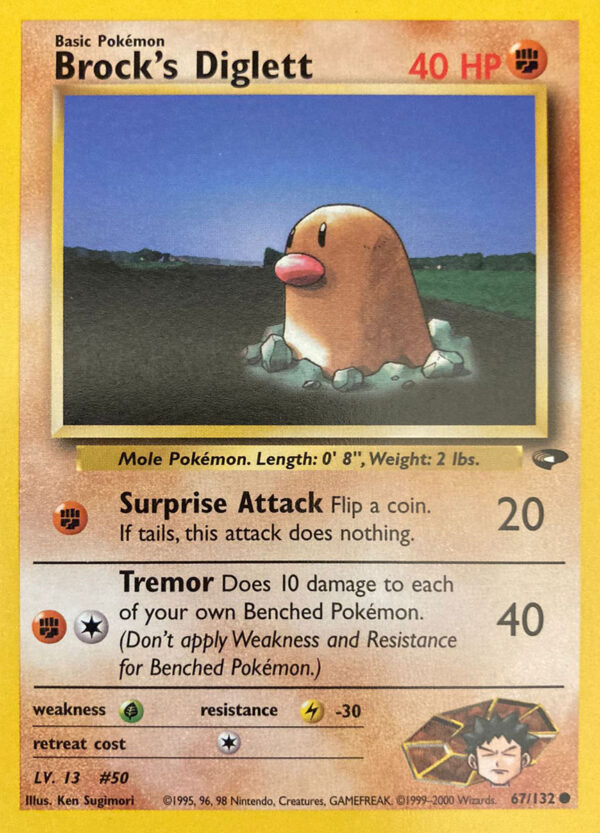 Brock's Diglett - Gym Challenge 67/132 - Inglese - Near Mint