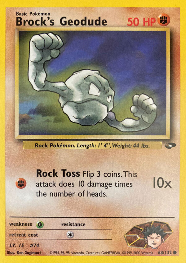 Brock's Geodude - Gym Challenge 68/132 - Inglese - Near Mint