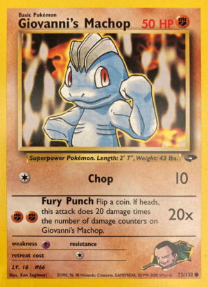 Giovanni's Machop - Gym Challenge 72/132 - Inglese - Good