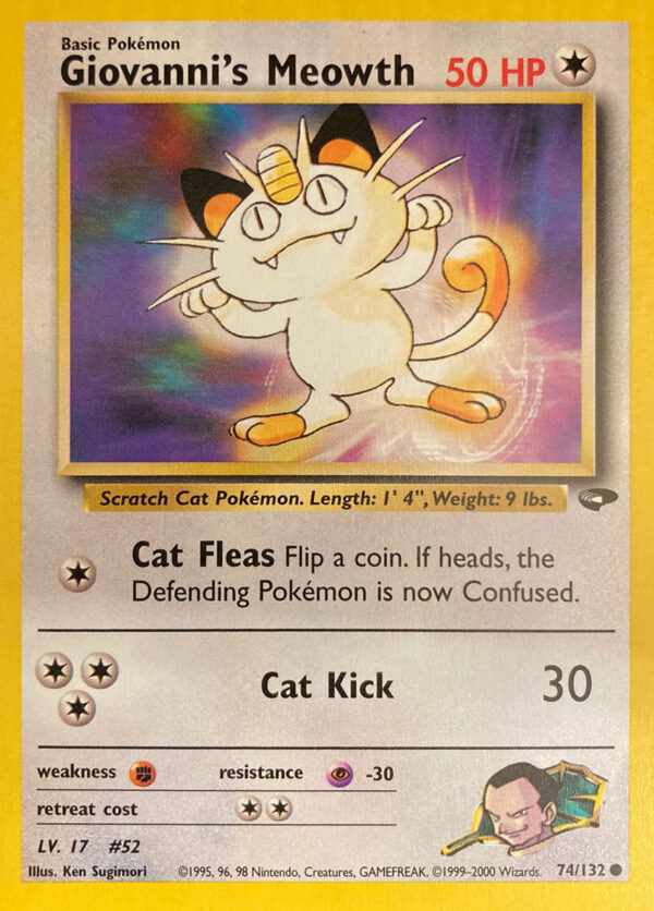 Giovanni's Meowth - Gym Challenge 74/132 - Inglese - Excellent