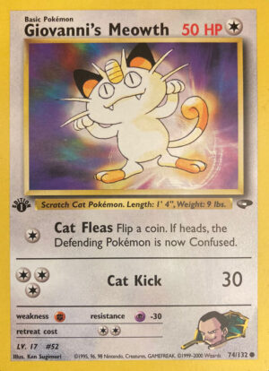 Giovanni's Meowth - 1 Edizione - Gym Challenge 74/132 - Inglese - Good