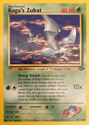 Koga's Zubat - Gym Challenge 83/132 - Inglese - Near Mint