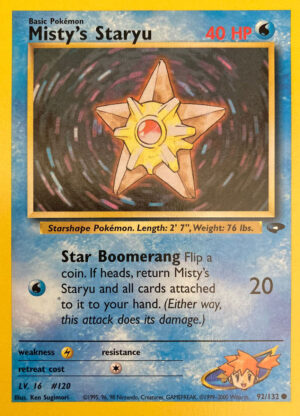 Misty's Staryu - Gym Challenge 92/132 - Inglese - Poor