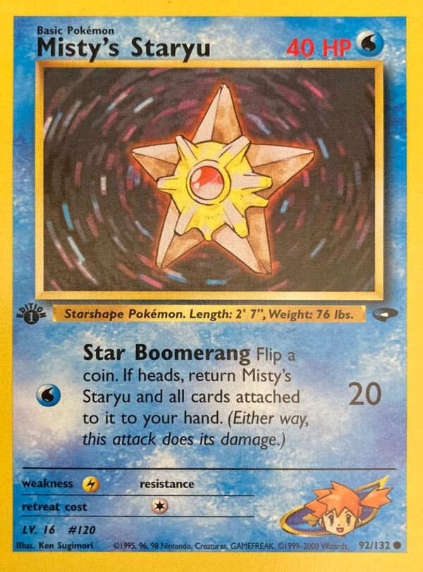 Misty's Staryu - 1 Edizione - Gym Challenge 92/132 - Inglese - Excellent