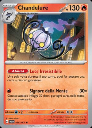 Chandelure - Holo - Crepuscolo Mascherato 38/167 - Italiano - HOLO - Nuovo