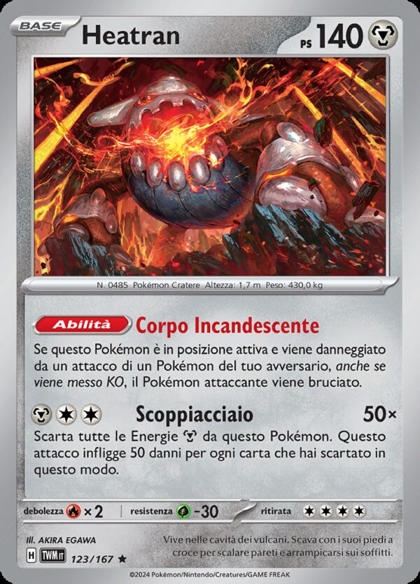 Heatran - Holo Reverse - Crepuscolo Mascherato 123/167 - Italiano - HOLO - Nuovo