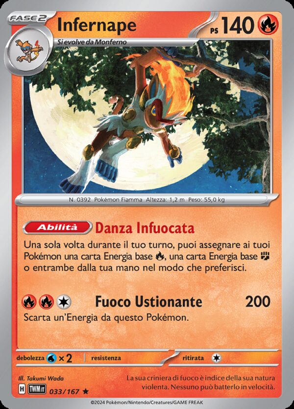 Infernape - Holo Reverse - Crepuscolo Mascherato 33/167 - Italiano - HOLO - Nuovo