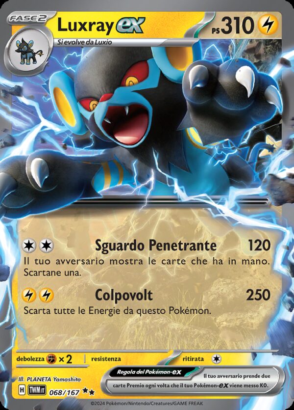 Luxray EX - Crepuscolo Mascherato 68/167 - Italiano - HOLO - Nuovo