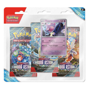 Corona Astrale – Blister 3 Buste con Carta Promo Tinkaton – Pokémon Scarlatto e Violetto – Italiano - Italiano pre