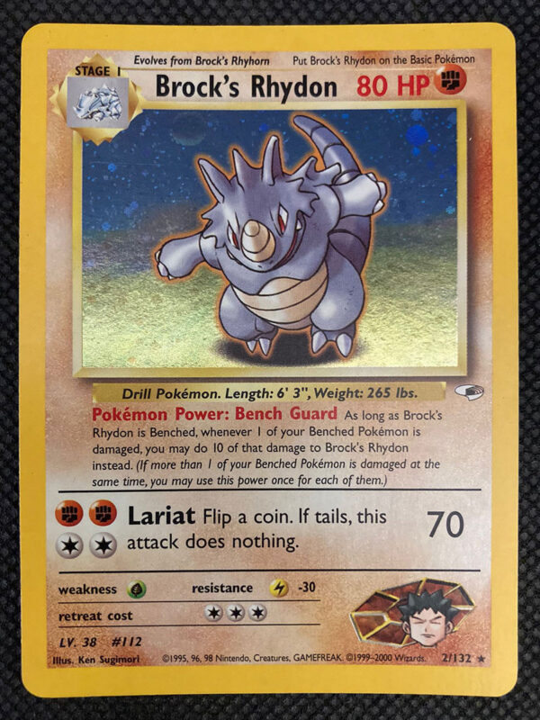 Brock's Rhydon - Gym Heroes 2/132 - Inglese - HOLO - Good