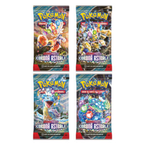 Corona Astrale – 4 Buste Artwork Set – Pokémon Scarlatto e Violetto – Italiano - Italiano pre