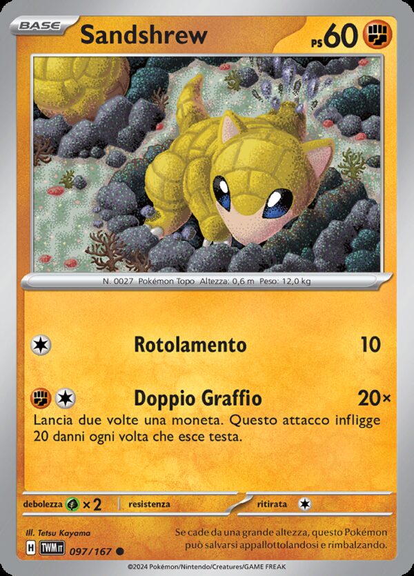 Sandshrew - Reverse - Crepuscolo Mascherato 97/167 - Italiano - HOLO - Nuovo