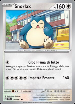 Snorlax - Crepuscolo Mascherato 136/167 - Italiano - Nuovo