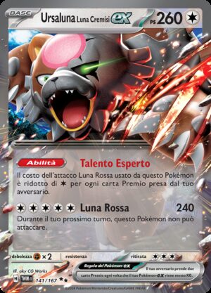 Ursaluna Luna Cremisi EX - Crepuscolo Mascherato 141/167 - Italiano - HOLO - Nuovo