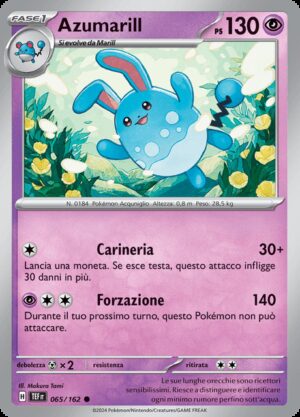 Azumarill - Reverse - Cronoforze 65/162 - Italiano - HOLO - Nuovo