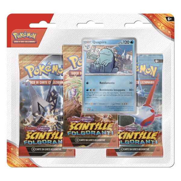 Blister 3 Buste con Carta Promo Quagsire - Scintille Folgoranti Pokémon Scarlatto e Violetto - Italiano