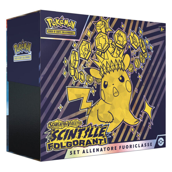 Set Allenatore Fuoriclasse ETB Pikachu - Scintille Folgoranti Pokémon Scarlatto e Violetto - Italiano