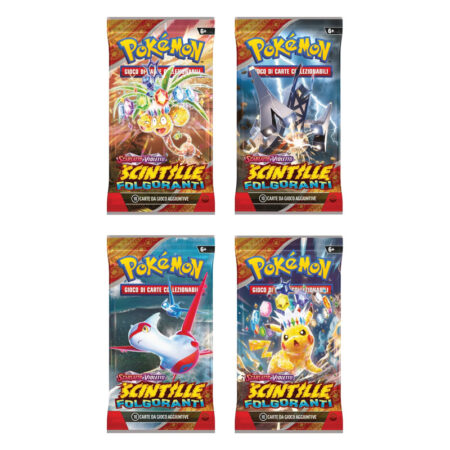 Scintille Folgoranti - 4 Buste Artwork Set - Pokémon Scarlatto e Violetto - Italiano