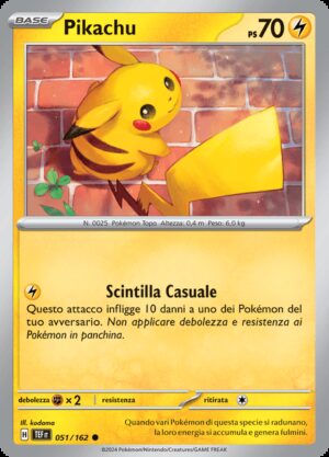 Pikachu - Reverse - Cronoforze 51/162 - Italiano - HOLO - Nuovo