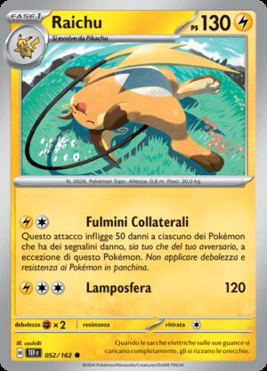 Raichu - Cronoforze 52/162 - Italiano - Nuovo