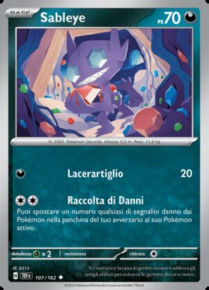 Sableye - Reverse - Cronoforze 107/162 - Italiano - HOLO - Nuovo