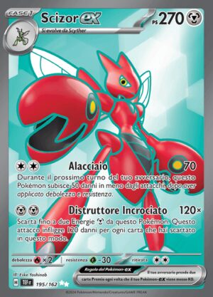 Scizor EX - Cronoforze 195/162 - Italiano - HOLO - Nuovo