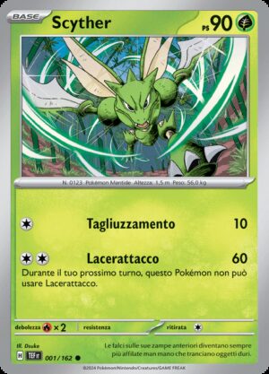 Scyther - Reverse - Cronoforze 1/162 - Italiano - HOLO - Nuovo