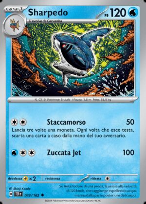 Sharpedo - Reverse - Cronoforze 43/162 - Italiano - HOLO - Nuovo